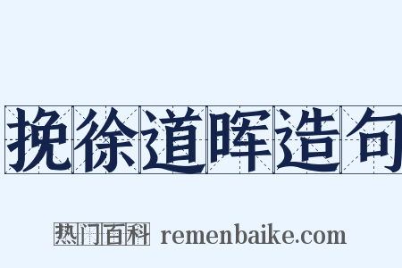 挽徐道晖造句是什么意思的图片